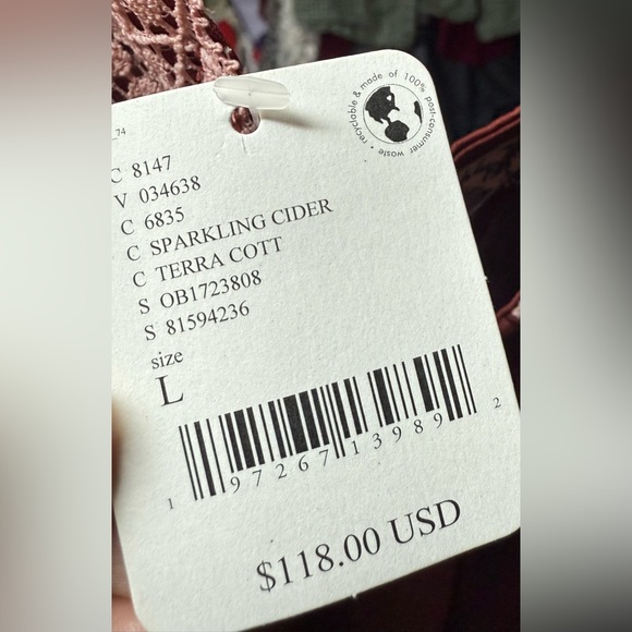 NWT Free People Sparkling Cider Slip Dress L Terra Cotta Satin Lace Maxi - Picture 9 of 10